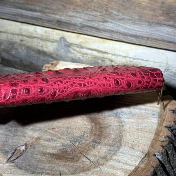 NWOT LiRenNiao Red Faux Croc Bag with Matching Wallet - Picture 6 of 8